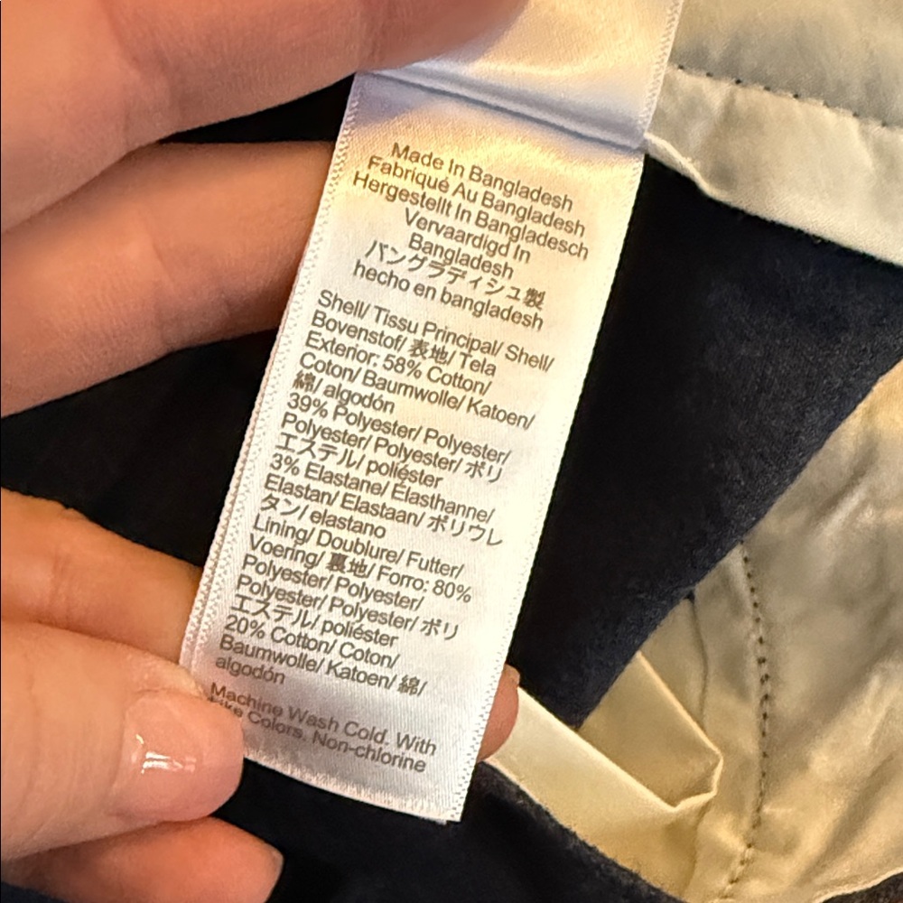 J. Crew Men's Dark Blue Flannel trousers - Picture 11 of 11